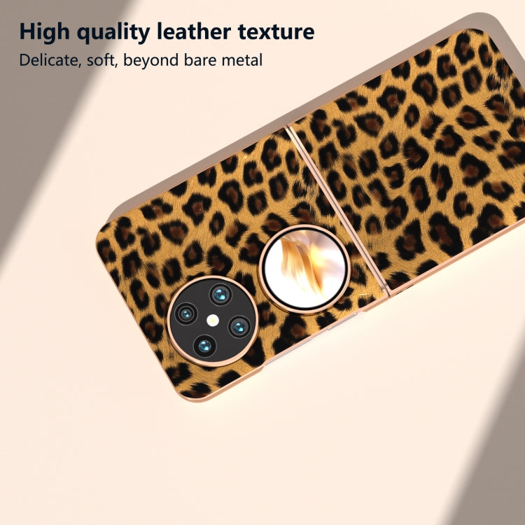 For Huawei Pocket 2 Nano Plating Leopard Print Phone Case
