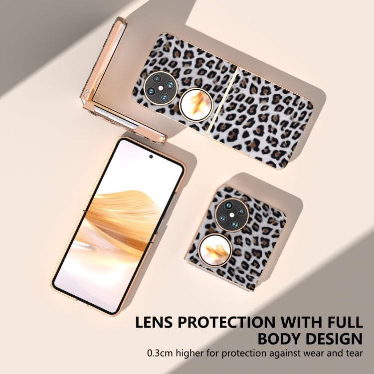 For Huawei Pocket 2 Nano Plating Leopard Print Phone Case