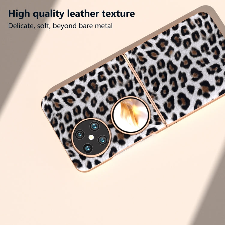 For Huawei Pocket 2 Nano Plating Leopard Print Phone Case