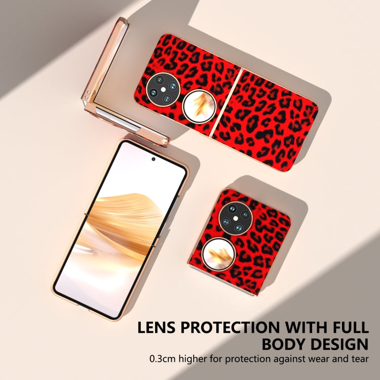 For Huawei Pocket 2 Nano Plating Leopard Print Phone Case