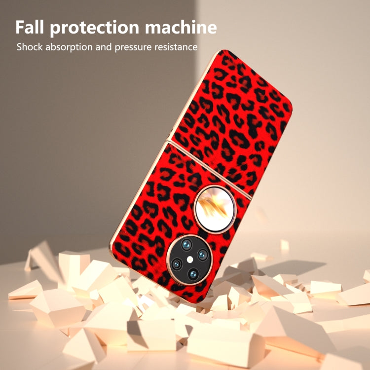 For Huawei Pocket 2 Nano Plating Leopard Print Phone Case