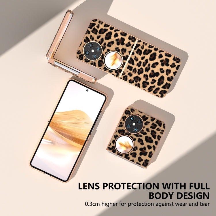 For Huawei Pocket 2 Nano Plating Leopard Print Phone Case