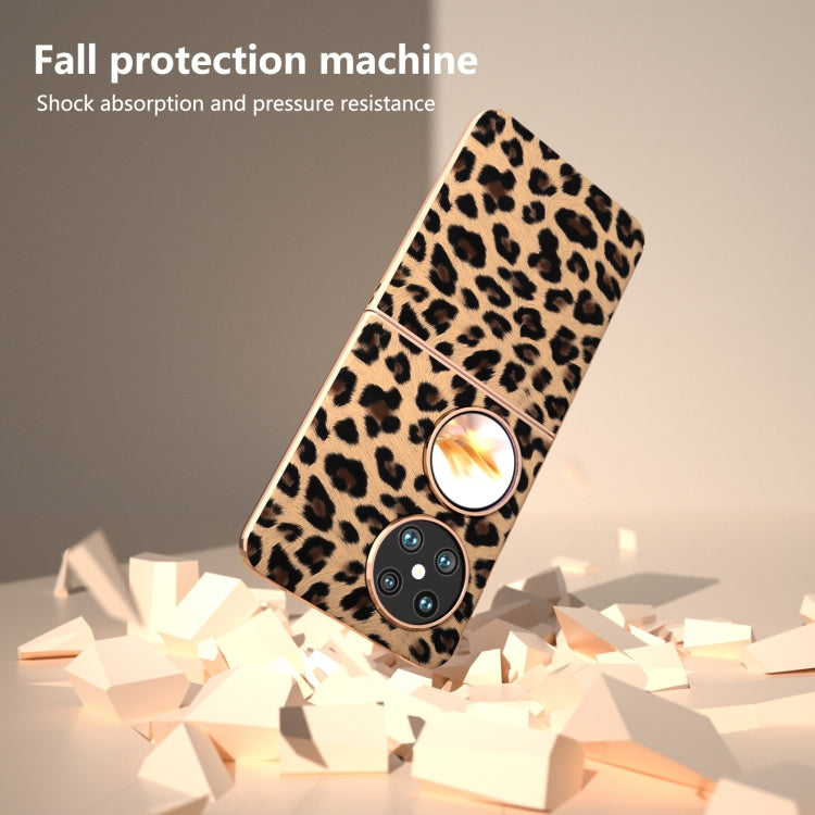 For Huawei Pocket 2 Nano Plating Leopard Print Phone Case
