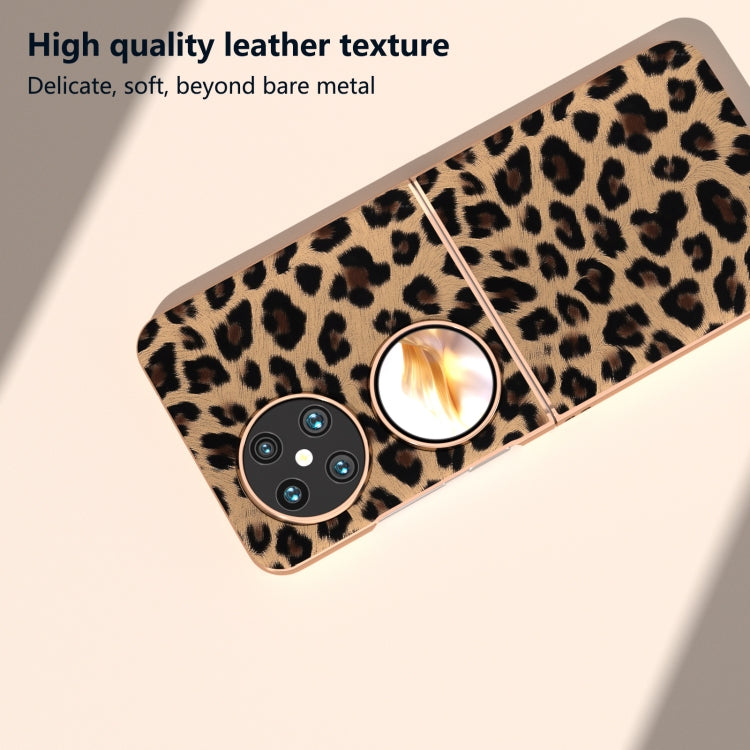 For Huawei Pocket 2 Nano Plating Leopard Print Phone Case