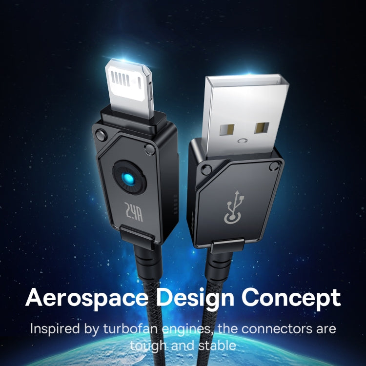 Baseus Unbreakable Series 2.4A USB to 8 Pin Fast Charging Data Cable, Length: