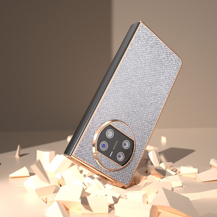 For Huawei Mate X3 Nano Plating Diamond Texture Phone Case