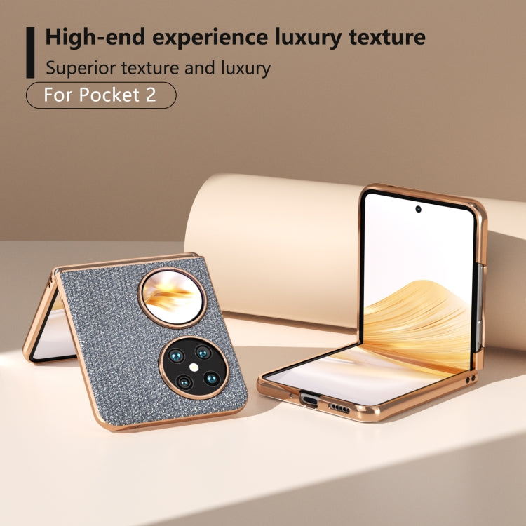 For Huawei Pocket 2 Nano Plating Diamond Texture Phone Case