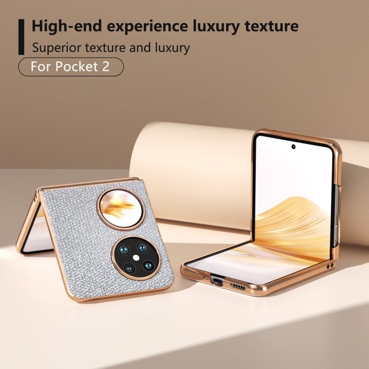 For Huawei Pocket 2 Nano Plating Diamond Texture Phone Case