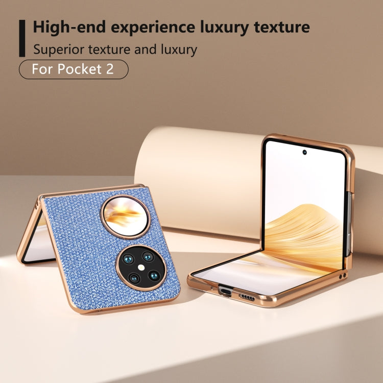 For Huawei Pocket 2 Nano Plating Diamond Texture Phone Case