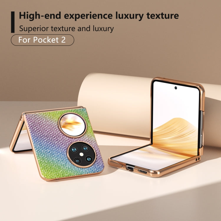 For Huawei Pocket 2 Nano Plating Diamond Texture Phone Case