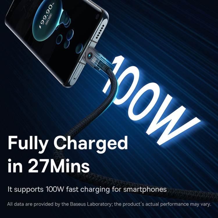 Baseus Unbreakable Series 100W USB to Type-C Fast Charging Data Cable, Length: