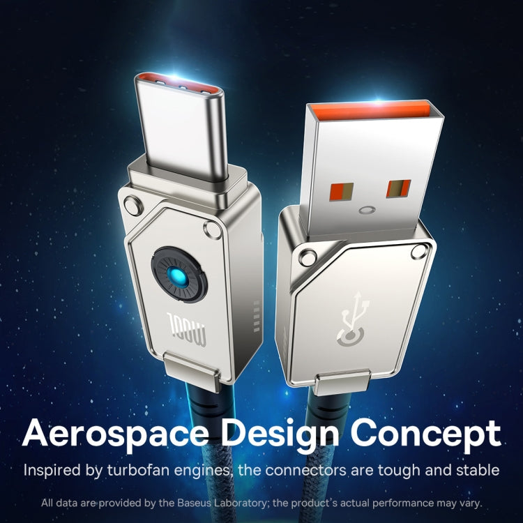 Baseus Unbreakable Series 100W USB to Type-C Fast Charging Data Cable, Length: