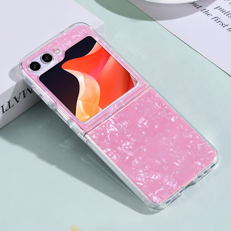 For Samsung Galaxy Z Flip5 5G Shell Pattern Glitter Shockproof Phone Case
