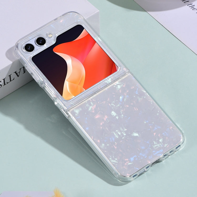 For Samsung Galaxy Z Flip5 5G Shell Pattern Glitter Shockproof Phone Case