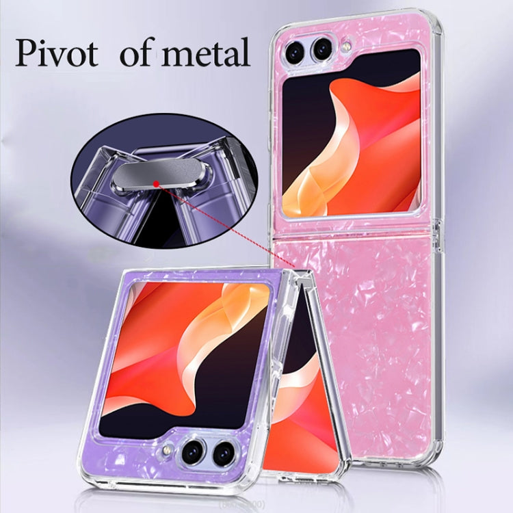 For Samsung Galaxy Z Flip5 5G Shell Pattern Glitter Shockproof Phone Case