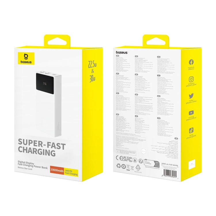 Baseus Star-Lord 30W Digital Display Fast Charge Power Bank 20000mAh
