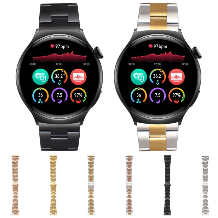 For Huawei Watch 4 22mm Three-bead Stainless Steel Watch Band