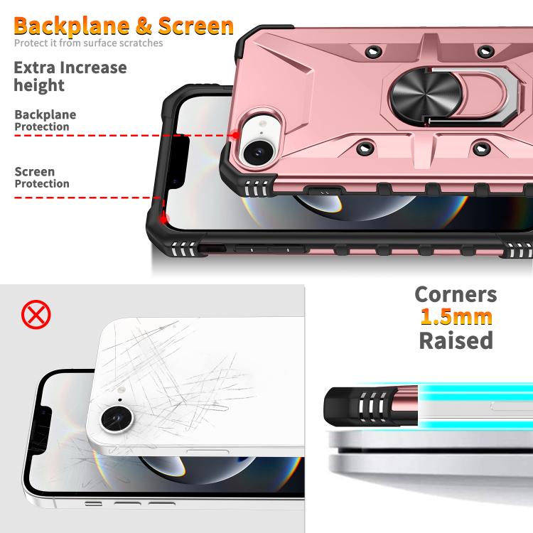 For iPhone 17e / 16e Ring Holder Phone Case