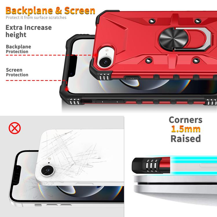 For iPhone 17e / 16e Ring Holder Phone Case