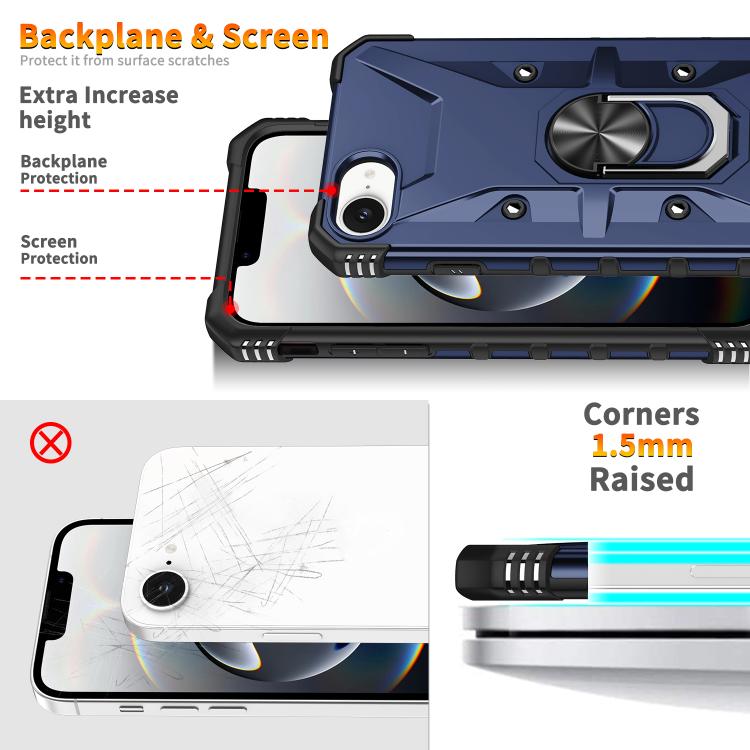 For iPhone 17e / 16e Ring Holder Phone Case