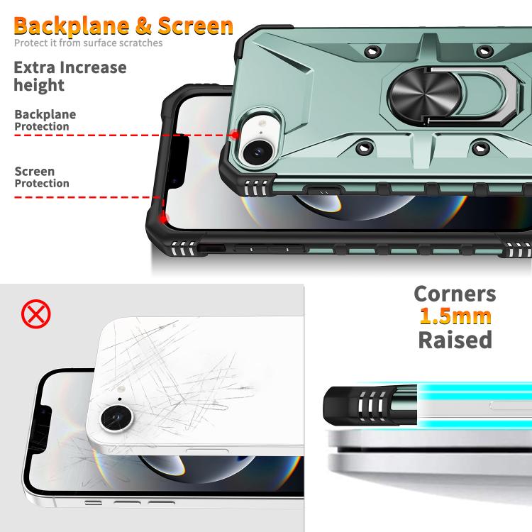 For iPhone 17e / 16e Ring Holder Phone Case