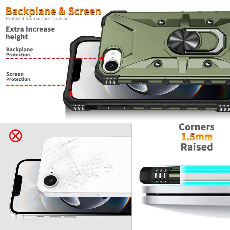 For iPhone 17e / 16e Ring Holder Phone Case