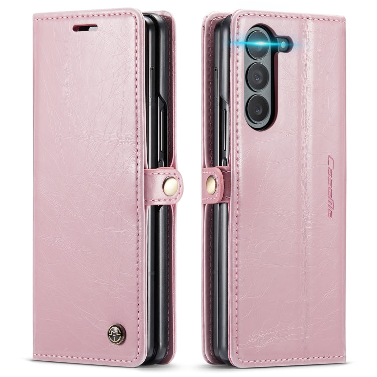 For Samsung Galaxy Z Fold5 CaseMe-003 PU + PC Business Style Crazy Horse Texture Leather Phone Case
