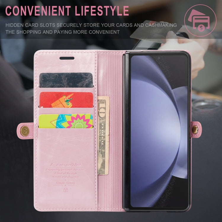 For Samsung Galaxy Z Fold5 CaseMe-003 PU + PC Business Style Crazy Horse Texture Leather Phone Case