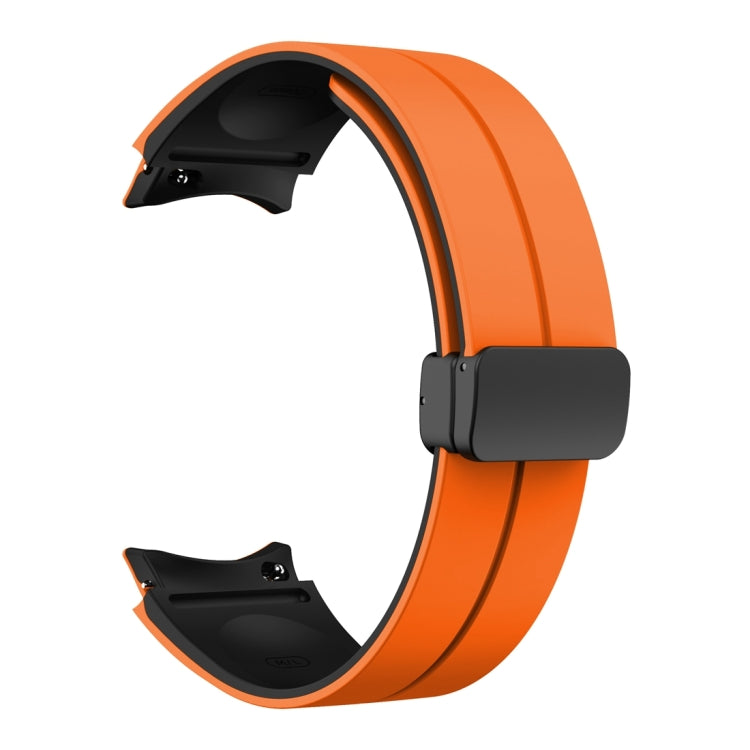 For Samsung Galaxy Watch 6 / 6 Classic Dual Color Magnetic Folding Buckle Silicone Watch Band