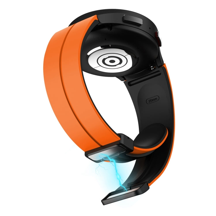 For Samsung Galaxy Watch 6 / 6 Classic Dual Color Magnetic Folding Buckle Silicone Watch Band