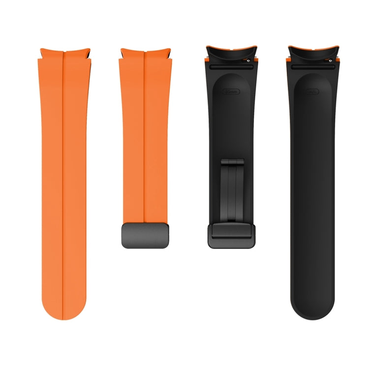 For Samsung Galaxy Watch 6 / 6 Classic Dual Color Magnetic Folding Buckle Silicone Watch Band