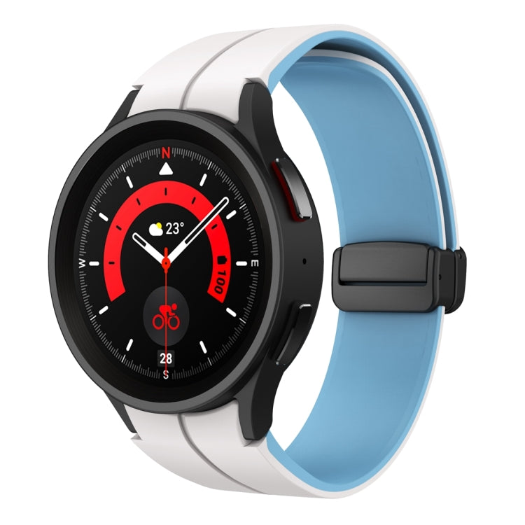 For Samsung Galaxy Watch 6 / 6 Classic Dual Color Magnetic Folding Buckle Silicone Watch Band
