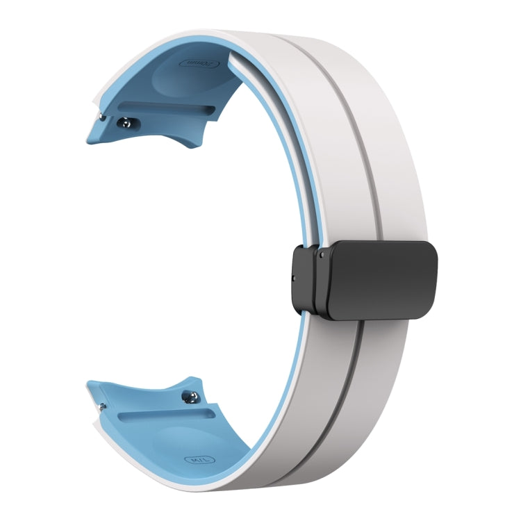 For Samsung Galaxy Watch 6 / 6 Classic Dual Color Magnetic Folding Buckle Silicone Watch Band