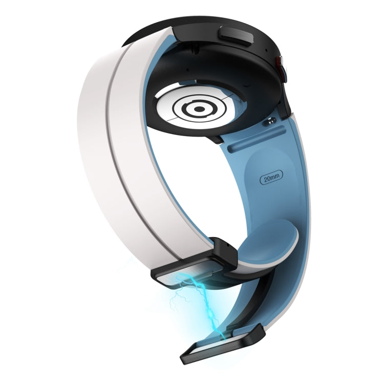 For Samsung Galaxy Watch 6 / 6 Classic Dual Color Magnetic Folding Buckle Silicone Watch Band