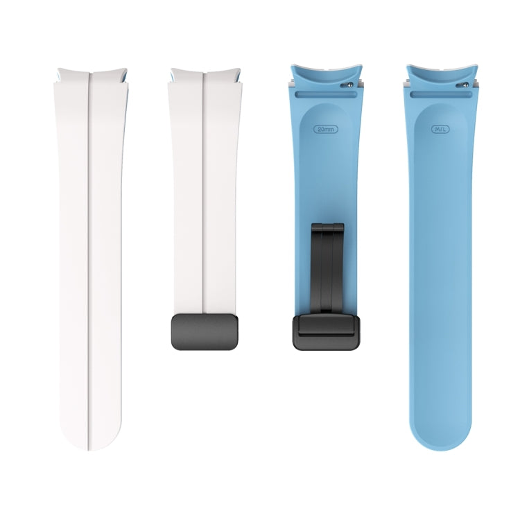 For Samsung Galaxy Watch 6 / 6 Classic Dual Color Magnetic Folding Buckle Silicone Watch Band
