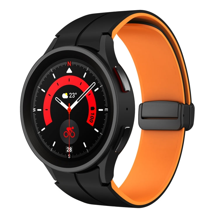 For Samsung Galaxy Watch 6 / 6 Classic Dual Color Magnetic Folding Buckle Silicone Watch Band