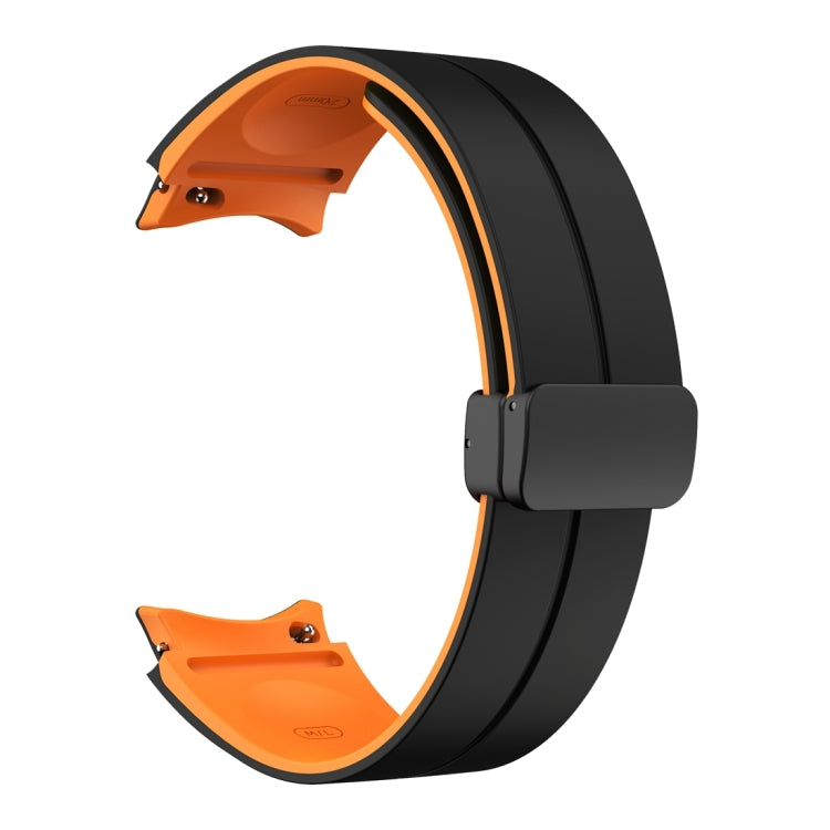For Samsung Galaxy Watch 6 / 6 Classic Dual Color Magnetic Folding Buckle Silicone Watch Band