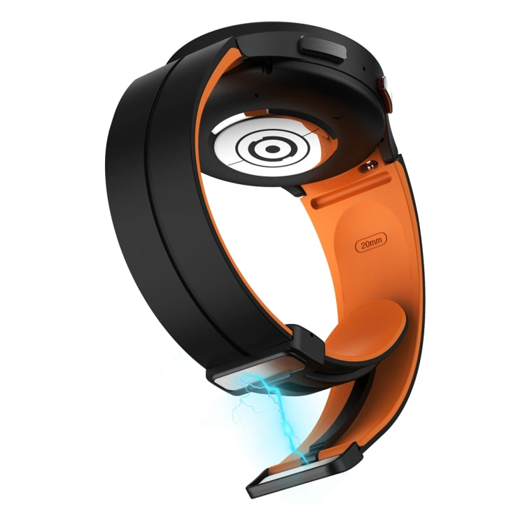 For Samsung Galaxy Watch 6 / 6 Classic Dual Color Magnetic Folding Buckle Silicone Watch Band