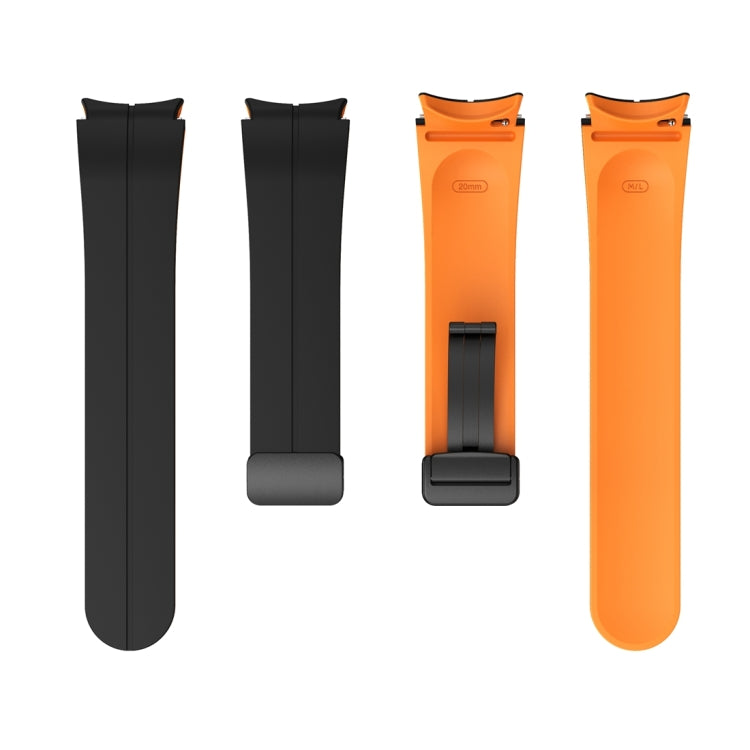 For Samsung Galaxy Watch 6 / 6 Classic Dual Color Magnetic Folding Buckle Silicone Watch Band