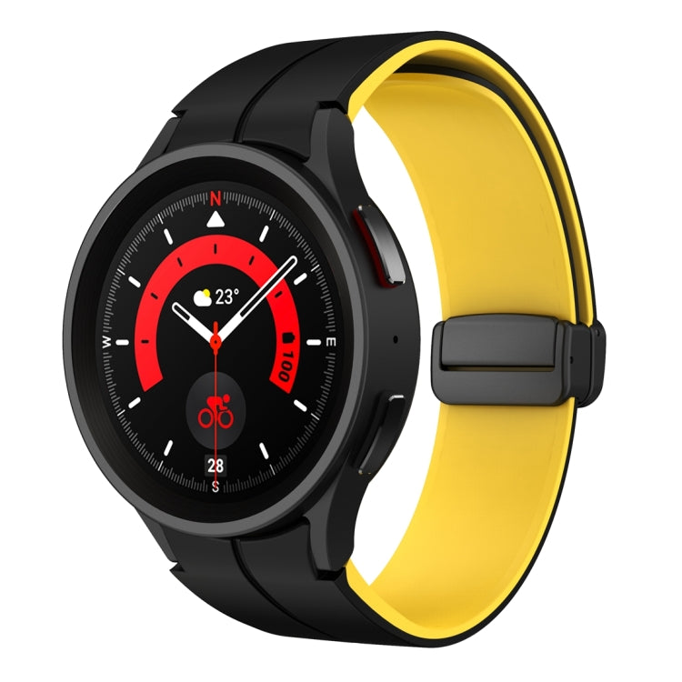 For Samsung Galaxy Watch 6 / 6 Classic Dual Color Magnetic Folding Buckle Silicone Watch Band