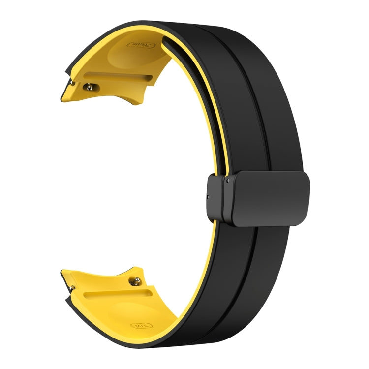 For Samsung Galaxy Watch 6 / 6 Classic Dual Color Magnetic Folding Buckle Silicone Watch Band