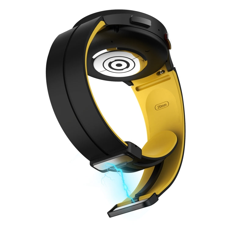 For Samsung Galaxy Watch 6 / 6 Classic Dual Color Magnetic Folding Buckle Silicone Watch Band