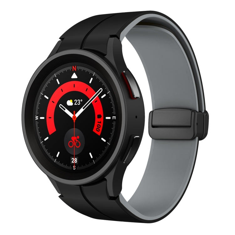 For Samsung Galaxy Watch 6 / 6 Classic Dual Color Magnetic Folding Buckle Silicone Watch Band