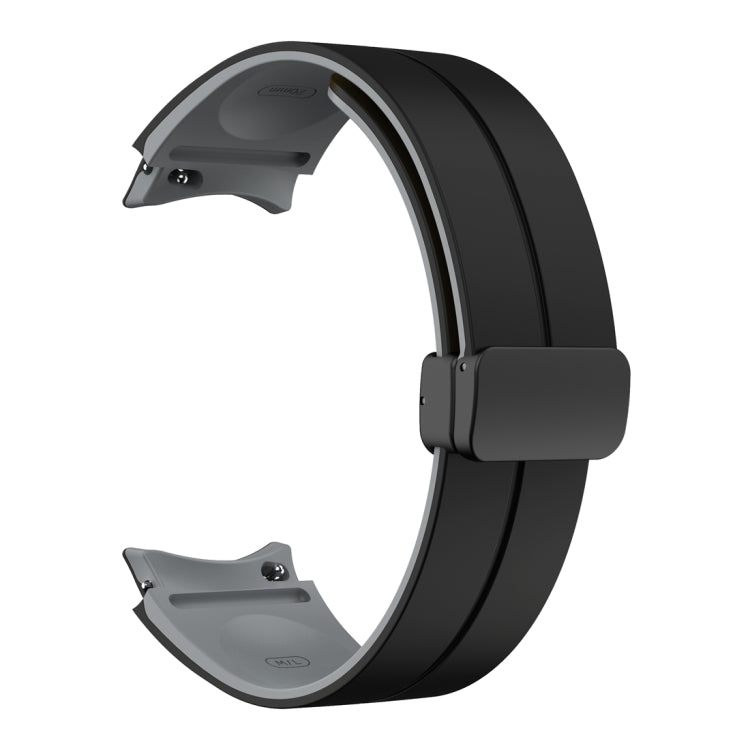 For Samsung Galaxy Watch 6 / 6 Classic Dual Color Magnetic Folding Buckle Silicone Watch Band