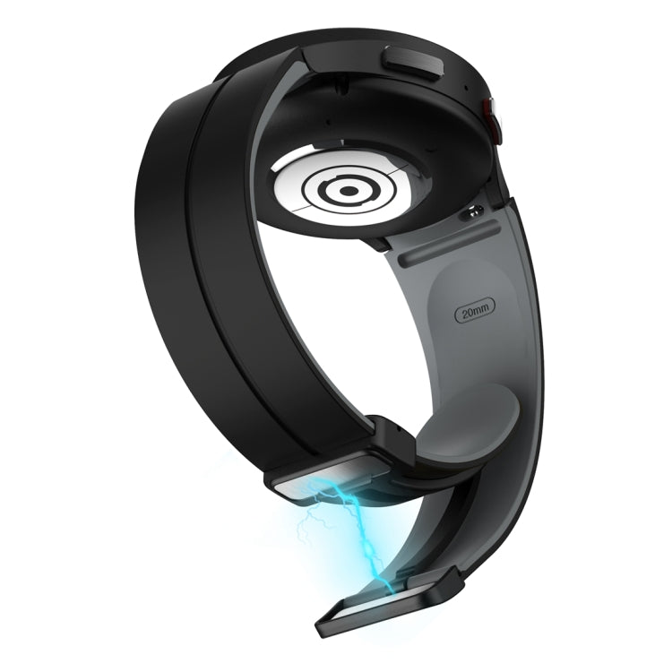 For Samsung Galaxy Watch 6 / 6 Classic Dual Color Magnetic Folding Buckle Silicone Watch Band