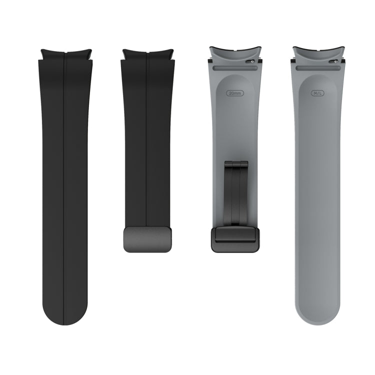 For Samsung Galaxy Watch 6 / 6 Classic Dual Color Magnetic Folding Buckle Silicone Watch Band