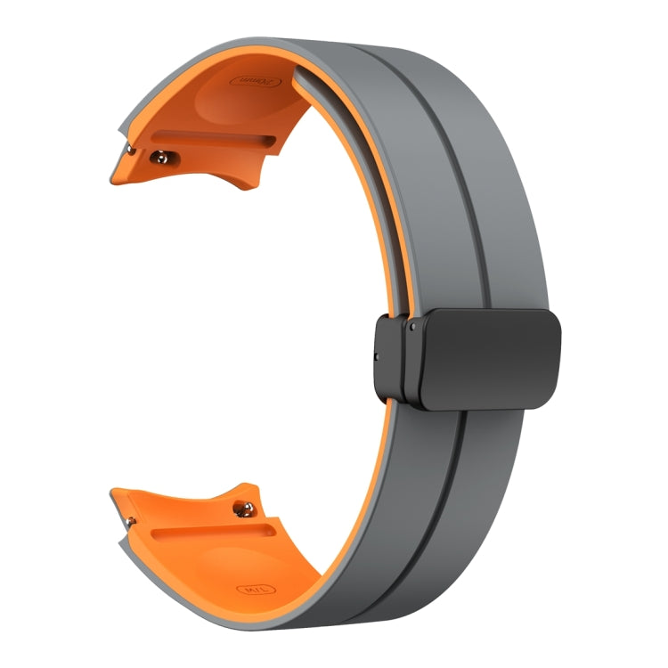 For Samsung Galaxy Watch 6 / 6 Classic Dual Color Magnetic Folding Buckle Silicone Watch Band