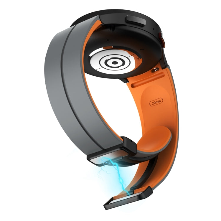 For Samsung Galaxy Watch 6 / 6 Classic Dual Color Magnetic Folding Buckle Silicone Watch Band