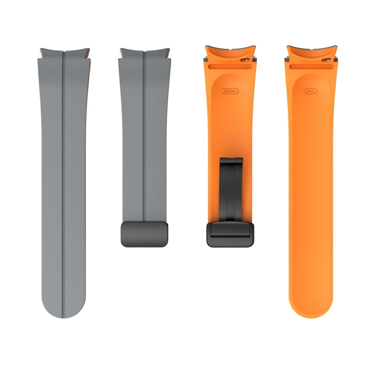 For Samsung Galaxy Watch 6 / 6 Classic Dual Color Magnetic Folding Buckle Silicone Watch Band