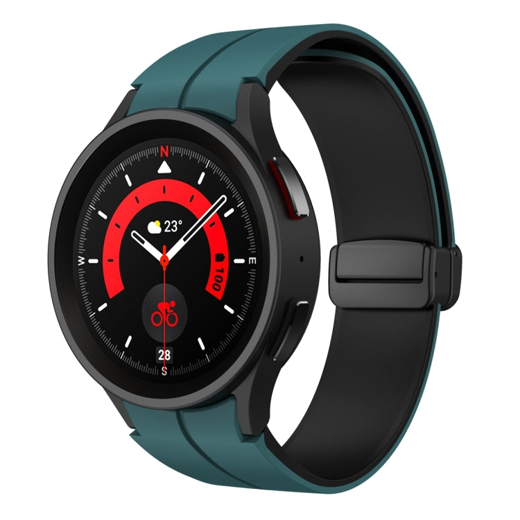 For Samsung Galaxy Watch 6 / 6 Classic Dual Color Magnetic Folding Buckle Silicone Watch Band